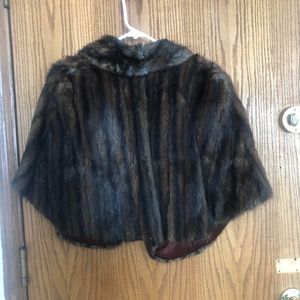 Dark brown Mink Cape